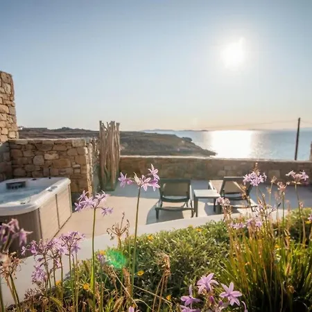 Romantic Mykonian Oasis Suite With Jacuzzi & Sea View Houlakia  Экстерьер фото